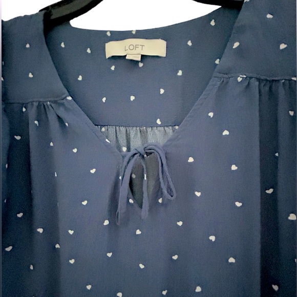 LOFT
Heart Tie Neck Flutter Sleeve Top - Picture 10 of 10